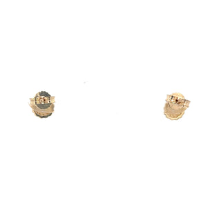 10K Yellow Gold Diamond Flower Earrings