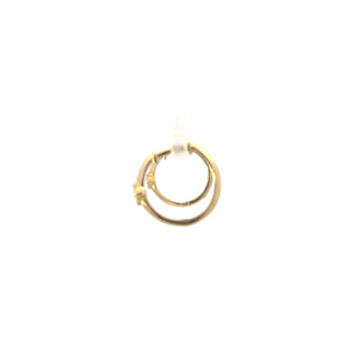 10K Yellow Gold 0.14cttw Canadian Diamond Hoop Earrings