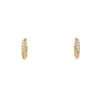 10K Yellow Gold 0.24cttw Canadian Diamond Hoop Earrings