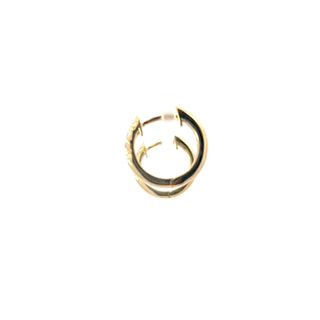 10K Yellow Gold 0.24cttw Canadian Diamond Hoop Earrings