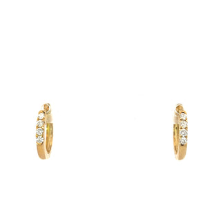 10K Yellow Gold 0.24cttw Canadian Diamond Hoop Earrings