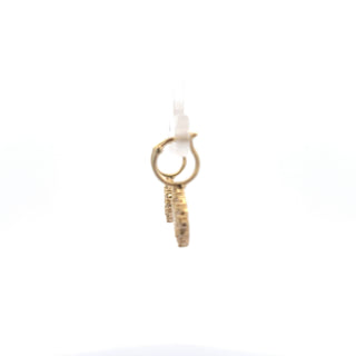 14K Yellow Gold 0.87cttw Maple Leaf Diamond Earrings