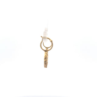 14K Yellow Gold 0.87cttw Maple Leaf Diamond Earrings