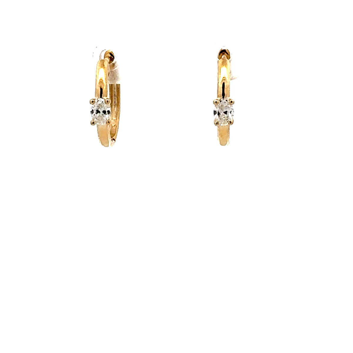 10K Yellow Gold 0.20cttw Lab Grown Diamond Hoop / Huggie Earrings