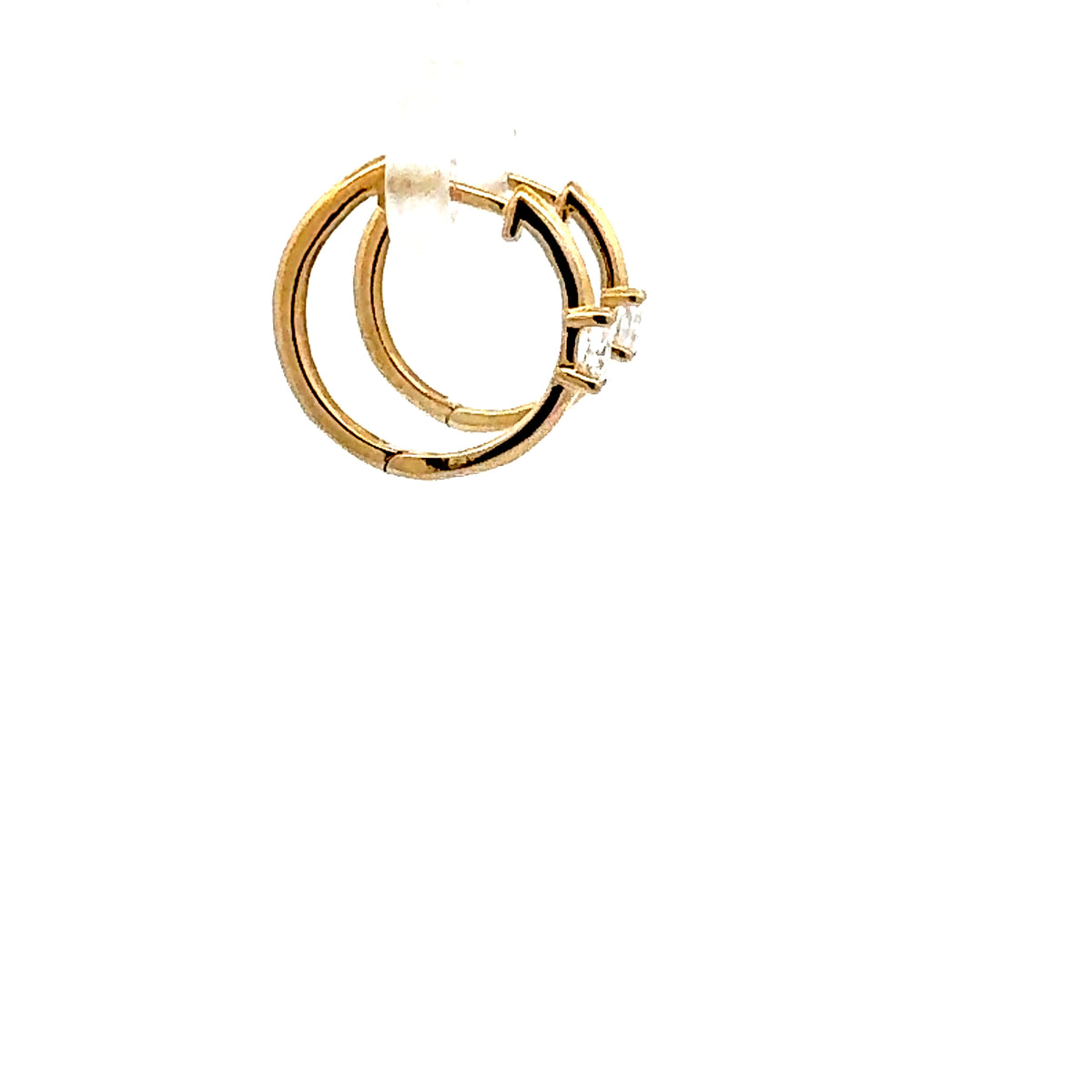 10K Yellow Gold 0.20cttw Lab Grown Diamond Hoop / Huggie Earrings