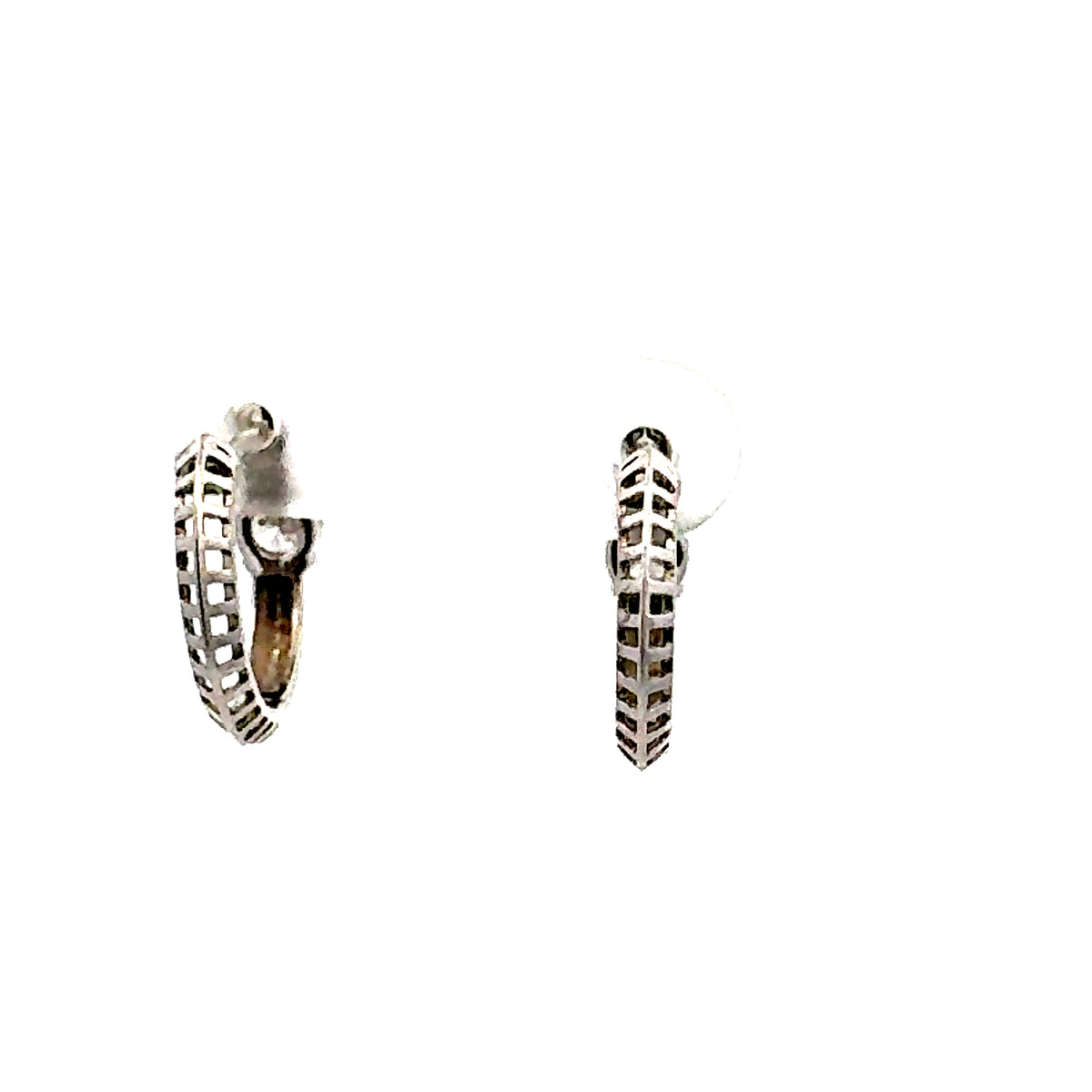 10K White Gold 0.40cttw Lab Grown Diamond Hoop / Huggie Earrings