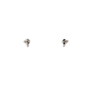 14K White Gold Pink Sapphire and Canadian Diamonds Earrings