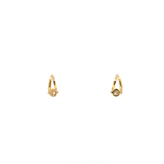 18k Yellow Gold 0.60cttw Maple Leaf Diamonds Earrings