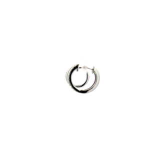 10K White Gold 0.24cttw Canadian Diamond Hoop Earrings