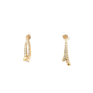 14K Yellow Gold 2.03cttw Maple Leaf Diamond Earrings