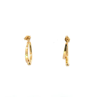 14K Yellow Gold 2.03cttw Maple Leaf Diamond Earrings