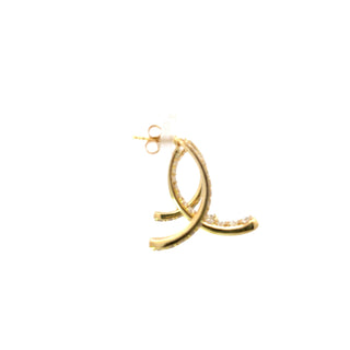 14K Yellow Gold 2.03cttw Maple Leaf Diamond Earrings
