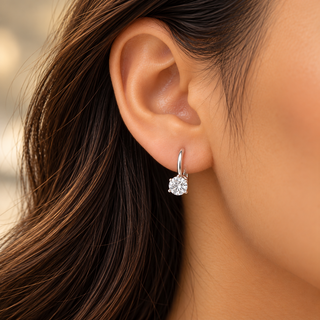 14K White Gold 6.00cttw Lab Grown Diamond Earrings