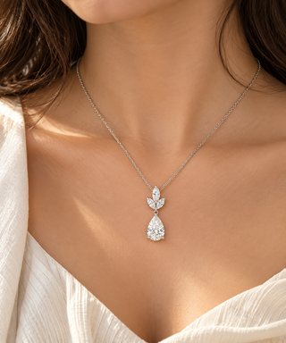 14K White Gold 5.00cttw Lab Grown Diamond Necklace