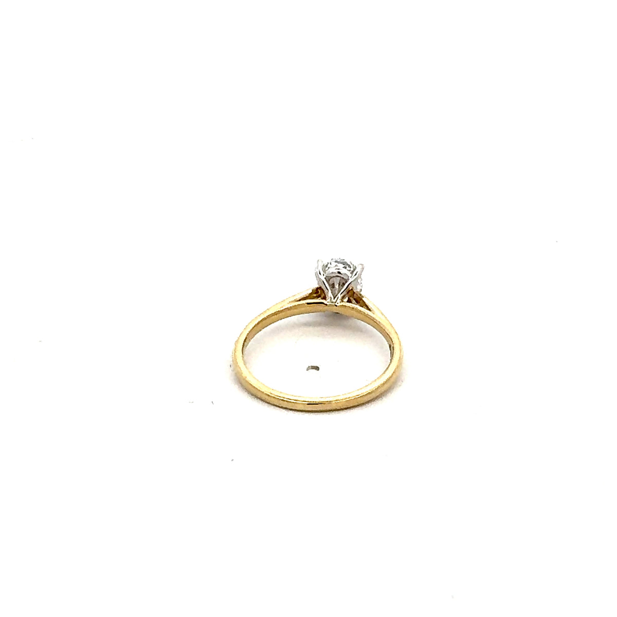 14K Yellow Gold 1.10cttw Lab Grown Oval Diamond Engagement Ring