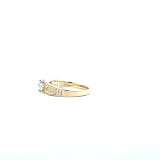 14K Yellow Gold and White Gold Maple Leaf Diamonds