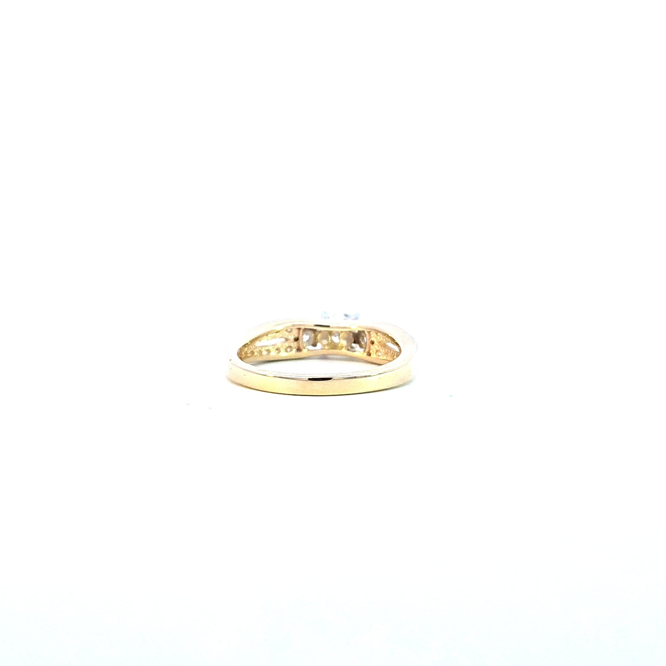 14K Yellow Gold and White Gold Maple Leaf Diamonds - 4 / yellow gold