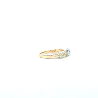 14K Yellow Gold and White Gold Maple Leaf Diamonds