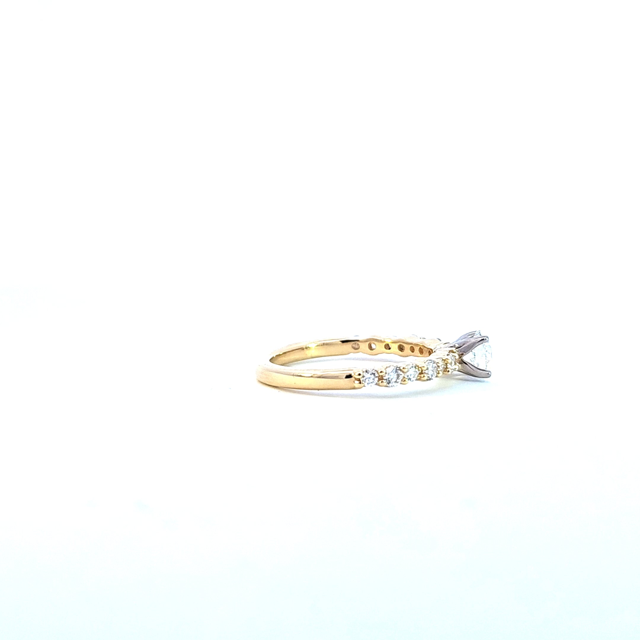 18K Yellow and White Gold Canadian Diamond Ring