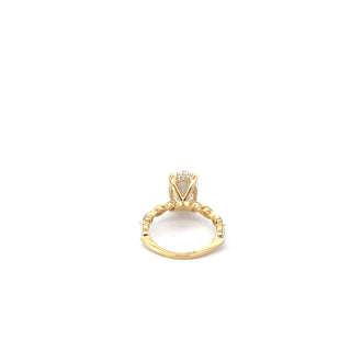 14K Gold 4.00ct Oval Lab Grown Diamond Engagement Ring