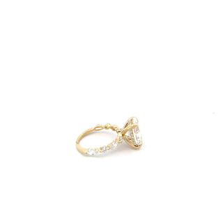 14K Gold 4.00ct Oval Lab Grown Diamond Engagement Ring