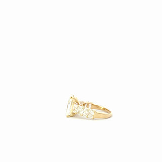 14K Gold 5.00ct Radiant Lab Grown Diamond Engagement Ring