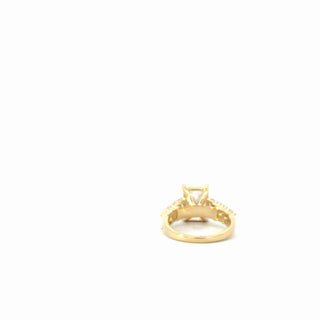 14K Gold 5.00ct Radiant Lab Grown Diamond Engagement Ring