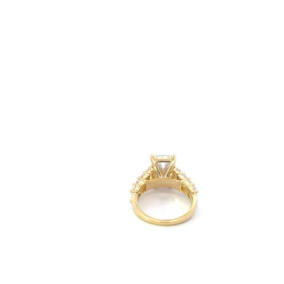 14K Gold 5.00ct Radiant Lab Grown Diamond Engagement Ring