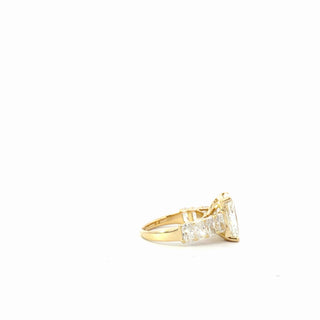 14K Gold 5.00ct Radiant Lab Grown Diamond Engagement Ring