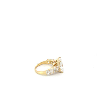14K Gold 5.00ct Radiant Lab Grown Diamond Engagement Ring