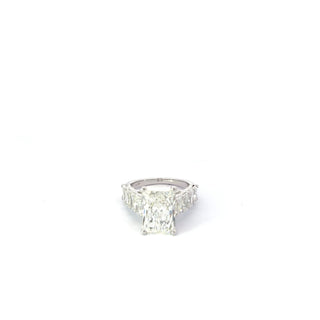 14K Gold 5.00ct Radiant Lab Grown Diamond Engagement Ring