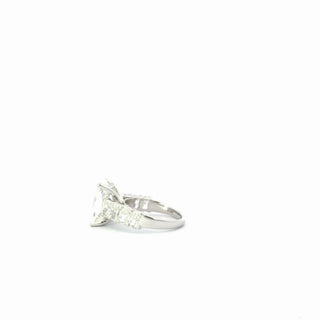 14K Gold 5.00ct Radiant Lab Grown Diamond Engagement Ring
