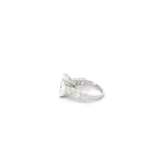 14K Gold 5.00ct Radiant Lab Grown Diamond Engagement Ring