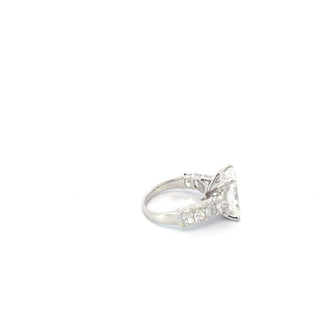 14K Gold 5.00ct Radiant Lab Grown Diamond Engagement Ring