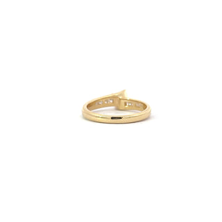 18k Yellow Gold 0.5cttw Princess Cut Diamond Ring, 6.5"