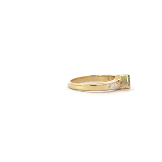 18k Yellow Gold 0.5cttw Princess Cut Diamond Ring, 6.5"