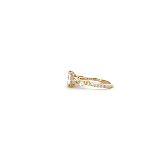 14K Yellow Gold 1.50cttw Radiant Cut Lab Grown Diamond Ring