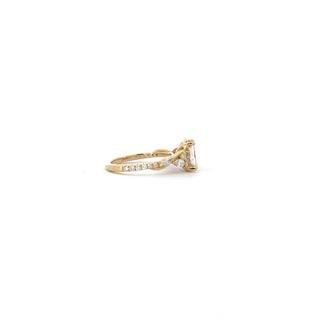 14K Yellow Gold 1.50cttw Radiant Cut Lab Grown Diamond Ring