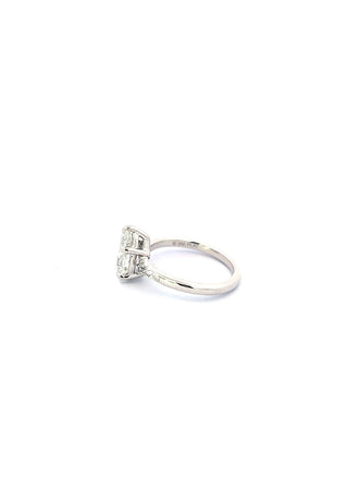 Platinum 2.19cttw Pear Shape Lab Grown Diamond Engagement Ring