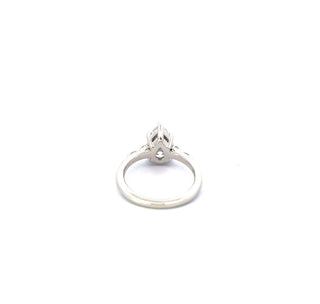 Platinum 2.19cttw Pear Shape Lab Grown Diamond Engagement Ring