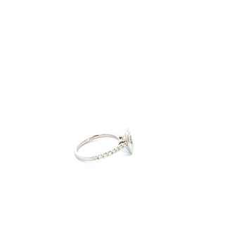 Platinum 2.30cttw Bezel Set Oval Lab Grown Diamond Ring