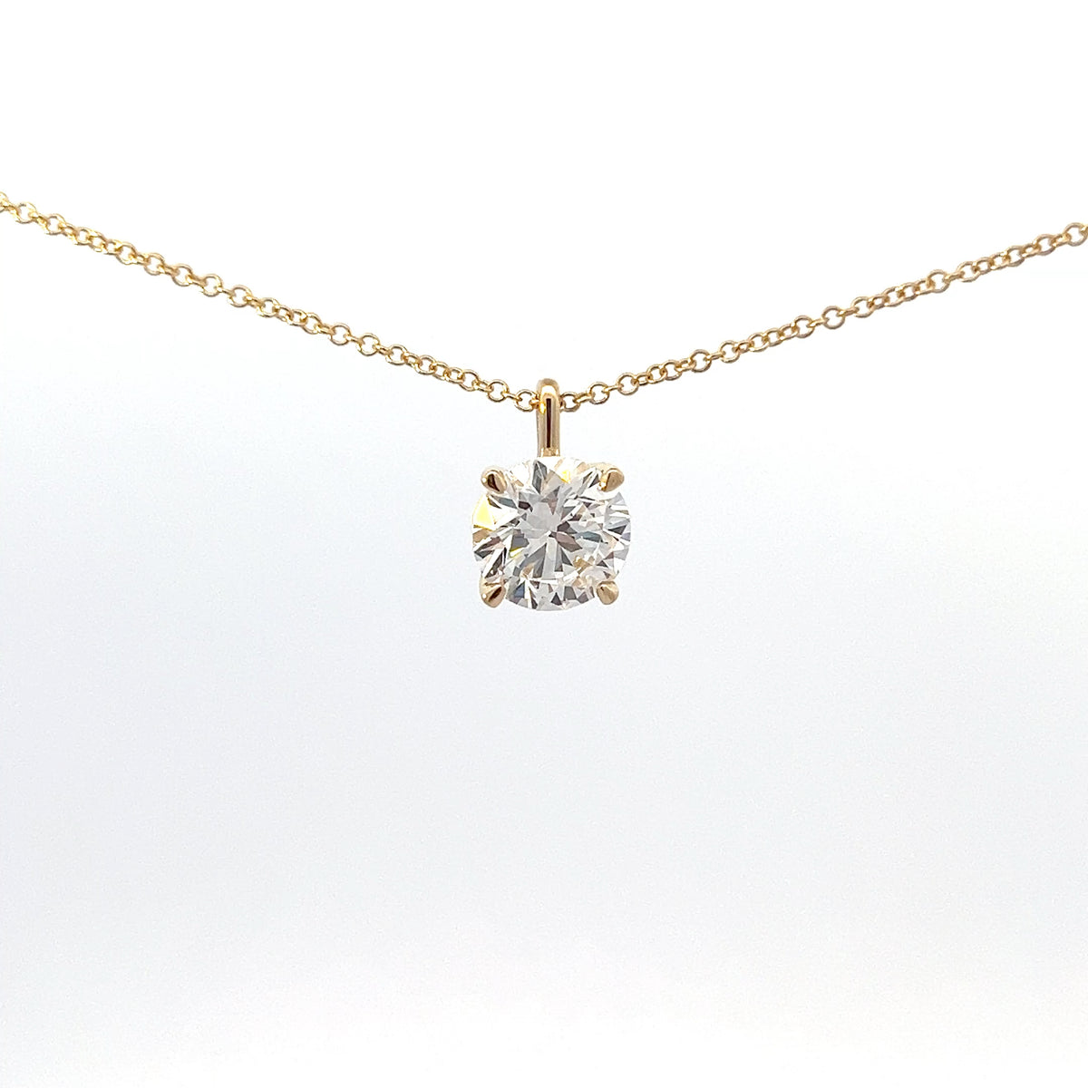 14K Yellow Gold 2.00ct Lab Grown Diamond Necklace
