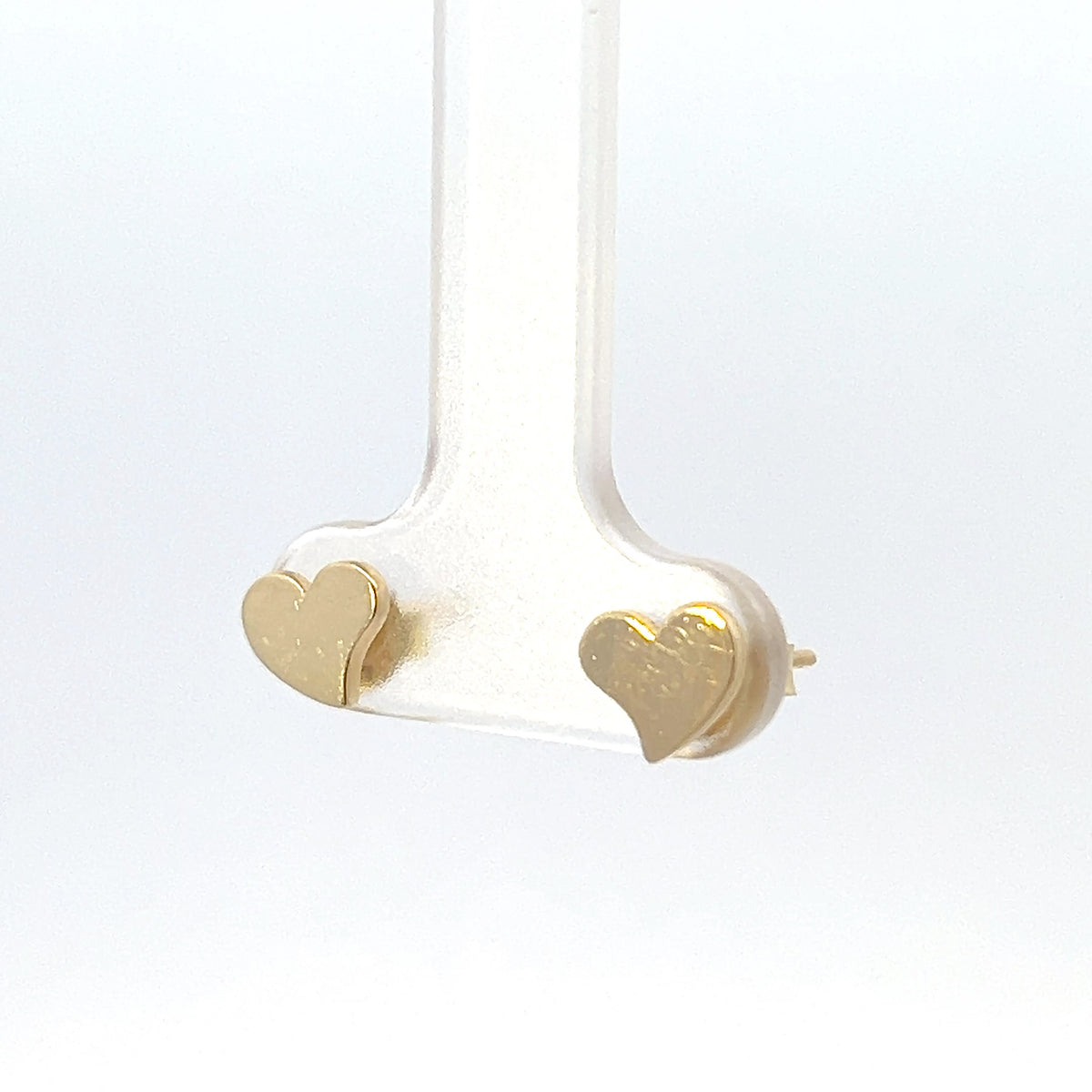 10K Yellow Gold Heart stud Earrings