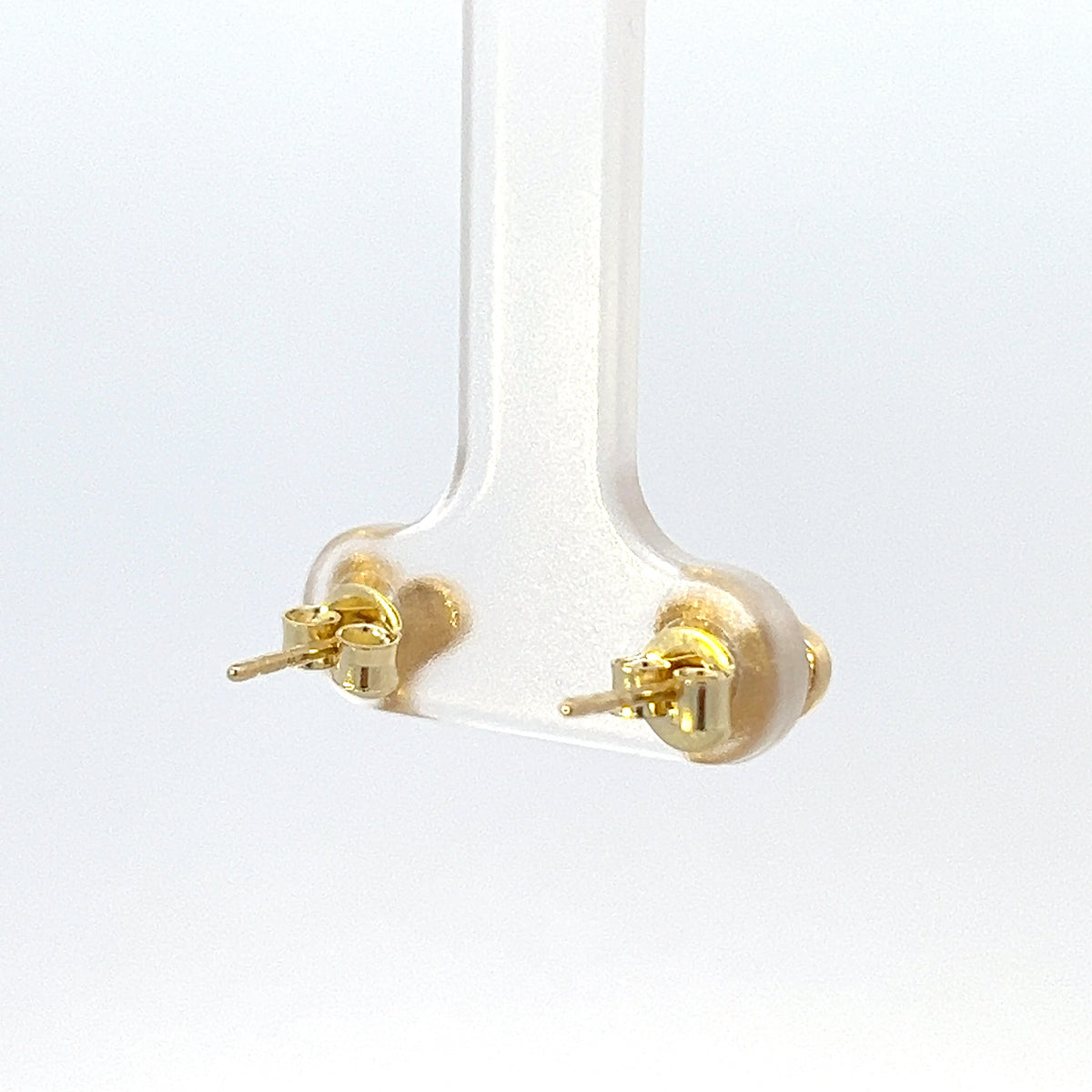 10K Yellow Gold Heart stud Earrings