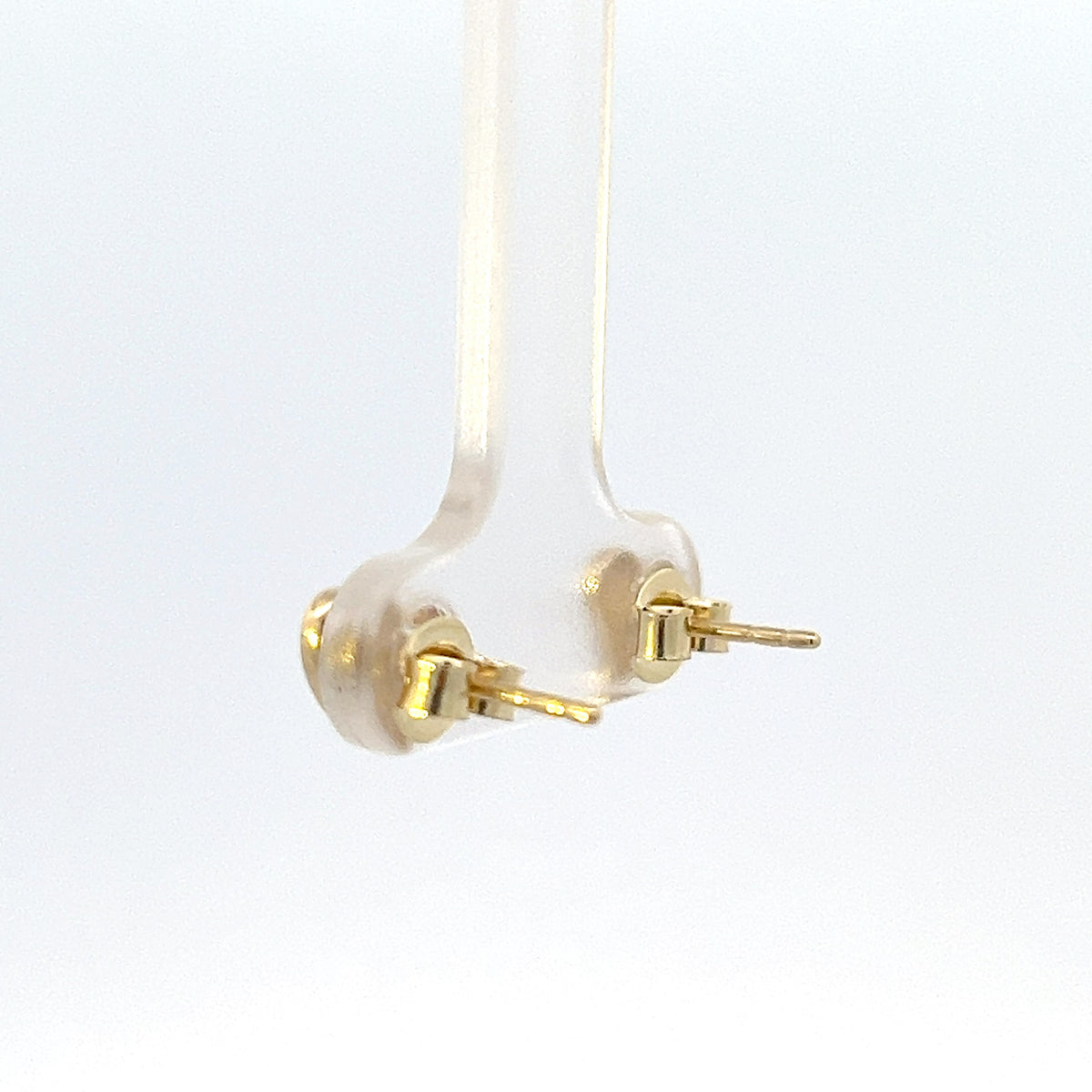 10K Yellow Gold Heart stud Earrings