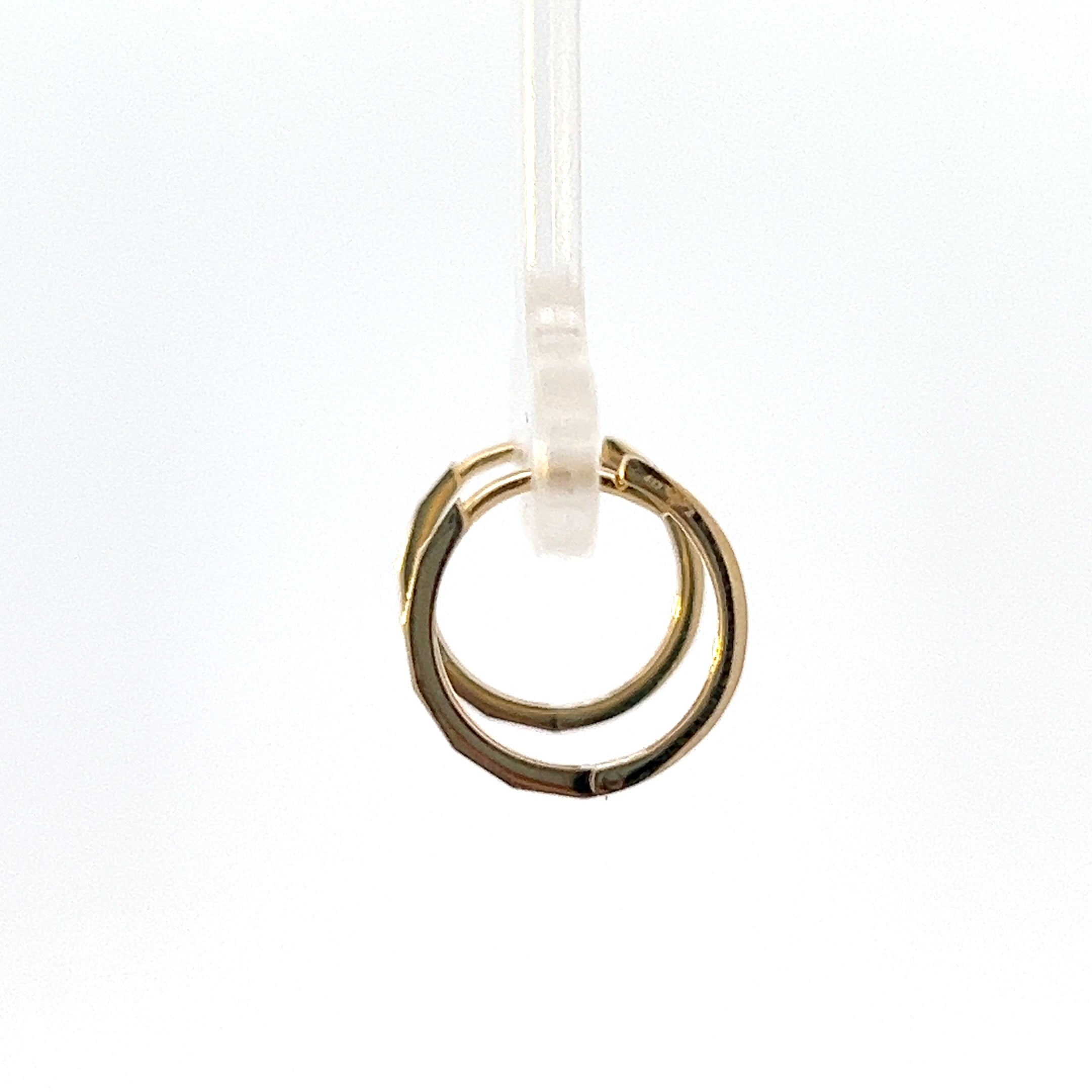 10K Yellow Gold Round Textured Earrings