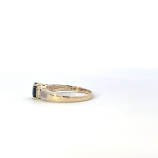 10K Yellow Gold Sapphire & Diamond Ring