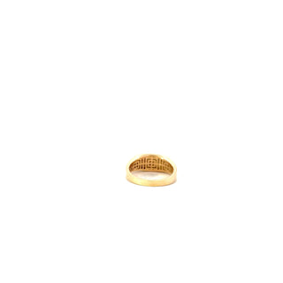 10K Yellow Gold Diamond Signet Men's Ring