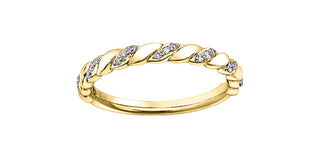 10k Yellow Gold 0.10cttw Diamond Ring