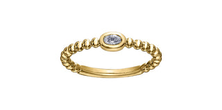 10k Yellow Gold 0.10cttw Diamond Ring